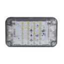 Luz de Advertencia de 7X4", Color Claro, Con Luces de Trabajo, Ideal para Ambulancias