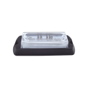 Luz Auxiliar Ultra Brillante X13 de 4 LEDs, color Rojo, con mica transparente.