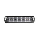 Luz Auxiliar Ultra Brillante  IP67 de 6 LEDs, Color Rojo, con mica transparente y bisel negro