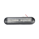 Luz Auxiliar Ultra Brillante  IP67 de 18 LEDs, Color Rojo/Azul/Ambar, con mica transparente y bisel negro