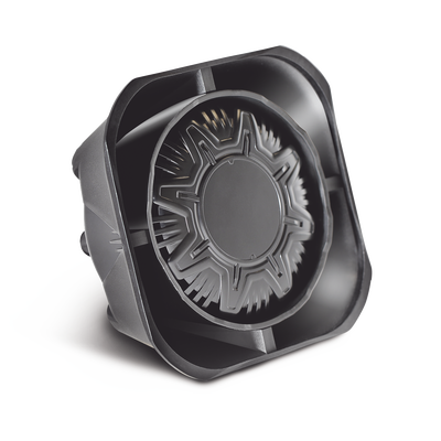 Bocina Compacta de Uso Rudo, 100 Watts de Potencia, Ideal Para Vehículos de Encubierto, Montaje Universal, 11 Ohms de Impedancia