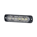 Luz Auxiliar de 12 LED, Rojo/Azul, SAE, Bisel Negro, Lente Transparente