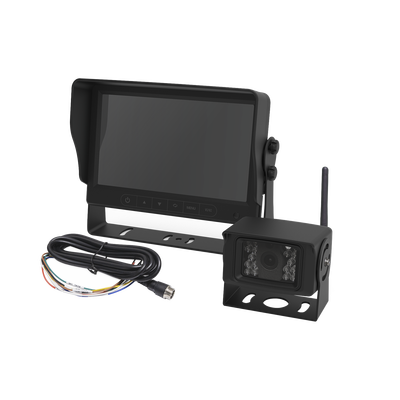 Sistema Profesional Inalámbrico de Cámara de Reversa y Monitor para Vehículos de Trabajo y Montacargas