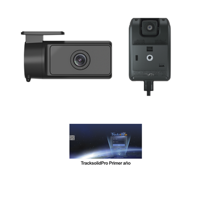 [JC261CI03P] KIT Dashcam con sistema de control ADAS (asistencia de manejo) y Camara de cabina (CI03) / Multiples alarmas /Comunicación dos vías / ideal para flotas vehiculares / Facil instalacio / Incluye primer año de plataforma TrackSolidPro