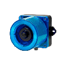 Combinacion de baliza LED color Azul y sirena electrónica de 31 tonos resistente a la intemperie de volumen máx. 123 dB a 12-24 VCD