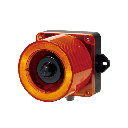 Combinacion de baliza LED color Ámbar y sirena electrónica de 31 tonos resistente a la intemperie de volumen máx. 123 dB a 12-24 VCD