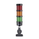 Torre LED Indicadora de estado de 3 niveles color Rojo, Ámbar y Verde, con Buzzer integrado a 85 dB,  a 24 VCD con Montaje incluido de 60 mm de diámetro