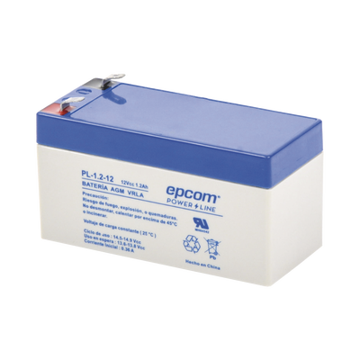[PL-1.2-12] Batería 12 Vcc / 1.2 Ah / UL / Tecnología AGM-VRLA / Para uso en equipo electrónico Alarmas de intrusión / Incendio/ Control de acceso / Video Vigilancia / Terminales F1 / Cargador recomendado CHR-80.
