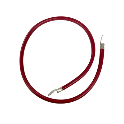 Cable para Baterías 1 m, Rojo, Calibre 2 AWG con Terminales de Ojo en Ambos Extremos