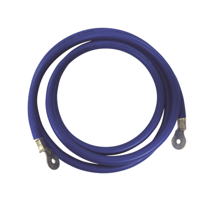 [CBL-2AWG-2.2B] Cable para Baterías, 2.2 m Azul Calibre 2 AWG con Terminales de Ojo en Ambos Extremos