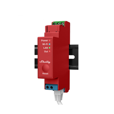 [SHELLYPRO1PM] Relevador / Interruptor WIFI/ Industrial y residencial inteligente / Hasta 16A / Soporta Google /Alexa / Nube P2P y control Local / 1 canal y puerto ethernet