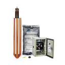 Kit de puesta a tierra de 100 Amperes con Electrodo, Filtro, Acoplador y Compuesto H2Ohm.