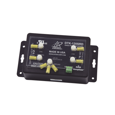 [DTK-120SRD] Dispositivo de Protección Contra Sobretensiones de 120 VCA con Salida de Relevador para Paneles de Incendio, Paneles de Control o Equipo Crítico