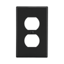 Tapa para Contacto Dúplex Color Negro.