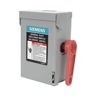 Interruptor de Seguridad GNF221A, 240Vca, 2 polos, 30 Amp, sin portafusibles, Nema 1.