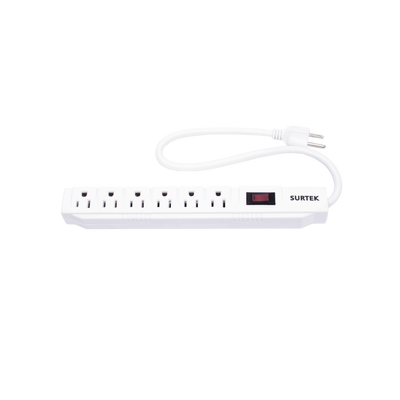 [SYS-136221] Multicontacto con Supresor de Picos 450 Joules, Voltaje de Entrada: 127 Vca NEMA 5-15P, Con 6 Salidas NEMA 5-15R. 