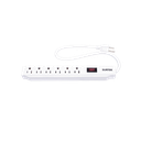 Multicontacto con Supresor de Picos 450 Joules, Voltaje de Entrada: 127 Vca NEMA 5-15P, Con 6 Salidas NEMA 5-15R. 