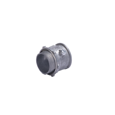 [JU-PD-112-CON] Conector 1 1/2" (38mm) pared delgada con tornillo galvanizado etiqueta verde