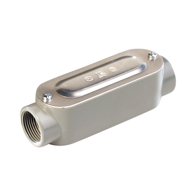 Caja Ovalada Roscada tipo C de 1/2" (12.7 mm) / Incluye tapa y tornillos.