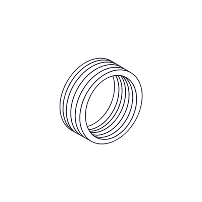 Reducción Bushing Aluminio de 1 1/2" a 1" / Con Recubrimiento de Uretano Purpura.