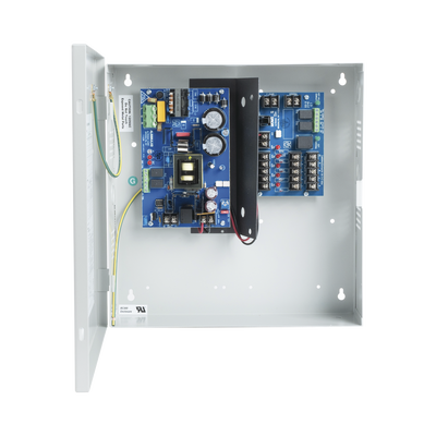 [AL-600-ULM] Fuente de Poder con Respaldo, 12 o 24 Vcc, 6 A, 72 W, 5 Salidas, Entrada 115 Vca, Para Control de Acceso y CCTV