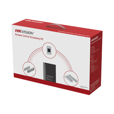 [DS-KAS-7M01] Kit de Accesorios para Ctrl de Acceso / Fuente 12 Vcd 2 A, Botón de Salida y Chapa Magnética 600 Lbs / Para instalación de control de acceso autónomo (Facial Min Moe, Teclados, Lectores de Huella etc)