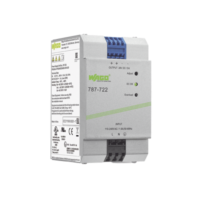 Fuente de Alimentación / 24V DC / 5A / 120W / PFC Activo / Montaje Carril DIN / IP20 / Conectores CAGE CLAMP® 4 mm²