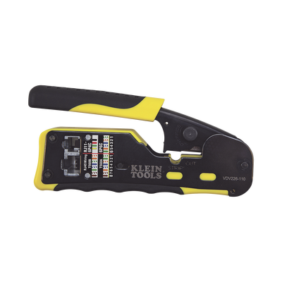 [VDV226-110] Ponchadora/Pelacables/Cortacables con Matraca para Conectores Pass-Thru RJ45 y Conectores Estándar RJ11/RJ12.