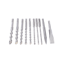 Juego con 10 piezas de brocas y cinceles SDS PLUS