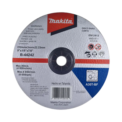 [B-44242] Disco de corte para metal de 9"