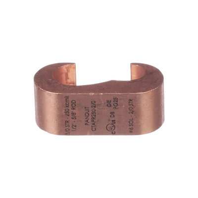 Conector de compresión a tierra de cobre Panduit CTAPR2/0-2-L, 1Pz