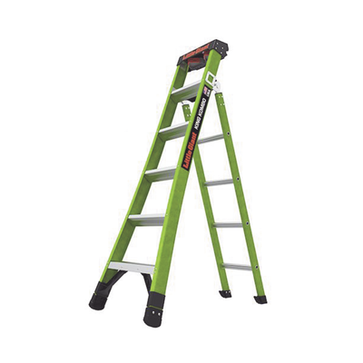 [KING-KOMBO2-6IA-AC] Escalera de Tijera 3 en 1 de 1.8 Metros, Fibra de Vidrio (SKU13906-001). Hecha en E.U.A. (Versión 2.0)