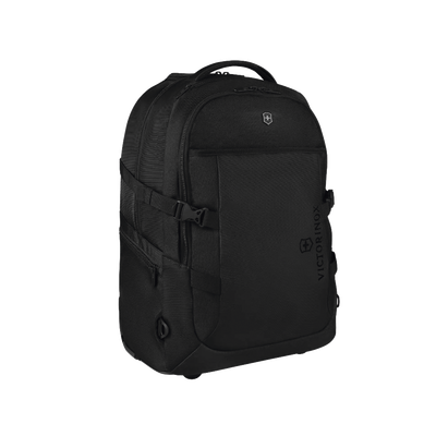 Mochila VX Sport EVO con Ruedas, Mango Telescópico y Correas al Hombro. Fabricada en Poliéster Negro repelente al Agua. Backpack on Wheels.