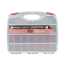 Caja Organizadora con 21 Divisiones Fabricada en Plástico de Alta Resistencia de 38x31x7 cm.