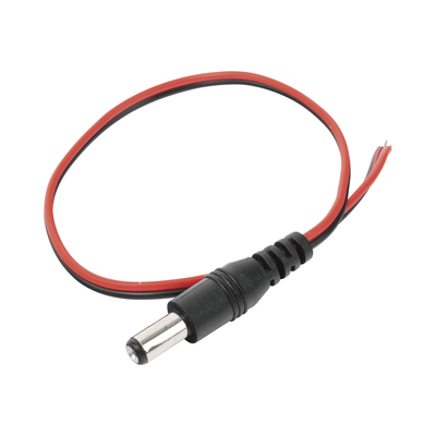 [DC-CORD] Cable con Conector Macho (Pigtail) / Alimentación para Vcc con Puntas Libres / Polarizado / Largo 22 cm (8.66 Pulgadas) / Calibre 22AWG.