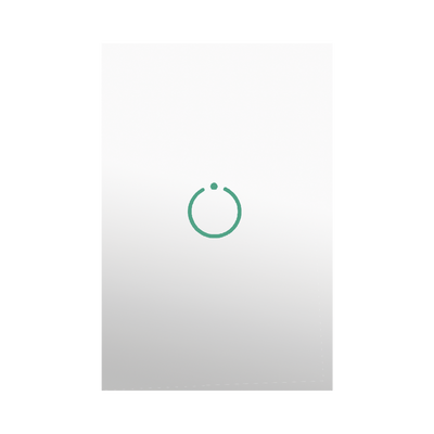 [MHS511] (ZWAVE) Interruptor On/Off panel táctil touch inalámbrico Zwave Plus 1 boton. Compatible con Hubitat HC8, Álula M2M, otro