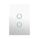 (ZWAVE) Interruptor On/Off panel táctil touch inalámbrico Zwave Plus 2 botones. No requiere cable neutro, Compatible con Hubitat HC8, Álula M2M, otros