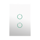 (ZWAVE) Interruptor On/Off panel táctil touch inalámbrico Zwave Plus 2 botones. Compatible con Hubitat HC8, Álula M2M, otro