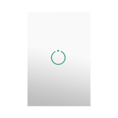 (ZWAVE) Interruptor On/Off panel táctil touch inalámbrico Zwave Plus 1 boton. No requiere cable neutro, Compatible con Hubitat HC8, Álula M2M, otros