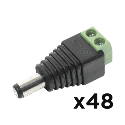 KIT DE 48 CONECTORES MACHO JR52 PARA ALIMENTACIÓN A 12 Vcc