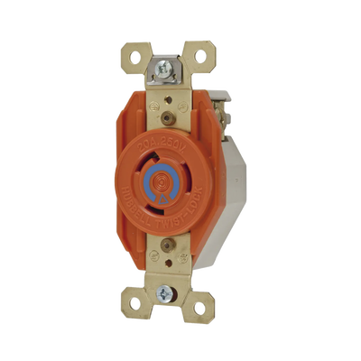 Receptáculo Sencillo de Media Vuelta / 20 A 250 V CA / 2 Polos 3 Hilos / Nema L6-20R