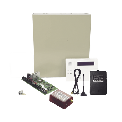 (2 Años 4GLTEM/5G ILIMITADO INCLUIDO)  Kit Vista48LA con comunicador 4GLTEM/5G MN01, Teclado, Gabinete y Transformador