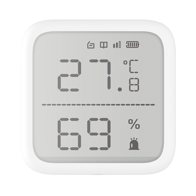 [DS-PDTPH-E-WB] (AX PRO) Detector de Temperatura y Detector de Humedad Inalámbrico / 2.7" de Tamaño / Uso en Interior / Rango de Detección desde  -35°C hasta 99°C