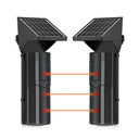 Detector fotoelectrico con CELDA SOLAR; DE 3 RAYOS; alcance exterior 100 m / 4 frecuencias 