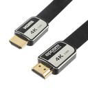 Cable HDMI de 1.8 Metros (5.91 Pies) | Alta Definición | Versión 2.0 | Alta Velocidad 18Gbps | 4K@60Hz | Conectores Chapados en Oro | Tipo Plano