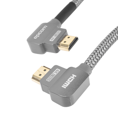 [EP-90H-3M] Cable HDMI Ángulo 90° | 3 Metros (9.84 Pies) | Alta Definición | Versión 2.0 | Alta Velocidad 18Gbps | 4K@60Hz |