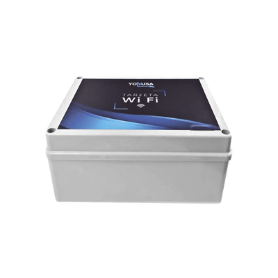 [TARJET-WIFI-LITE] Modulo WIFI LITE con gabinete para uso en Energizadores YONUSA / Aplicación sin costo / Botón de Pánico/ 1 Salida Propósito General