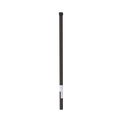 [SYS-POST-ESQ-3B] Poste de ESQUINA color Negro para Cerca Electrificada. Tubo Galvanizado cal. 18 de 1" Diam. y 0.8m Alto con Tapón, ideal para 3 aisladores