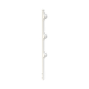 Poste de Paso Blanco de 0.75m para Cerca Electrificada. Tubo Galvanizado cal. 18 de 1"Diam. con Tapón y 3 Aisladores Instalados.