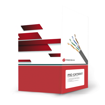 Bobina de Cable de UTP de 4 Pares Cat5e de 305 Metros (1000 Pies), 100% Cobre, LDPE Resistente a Rayos UV, Color Negro, 24 AWG, Uso en Exterior, Para Aplicaciones de Voz, Datos y Video